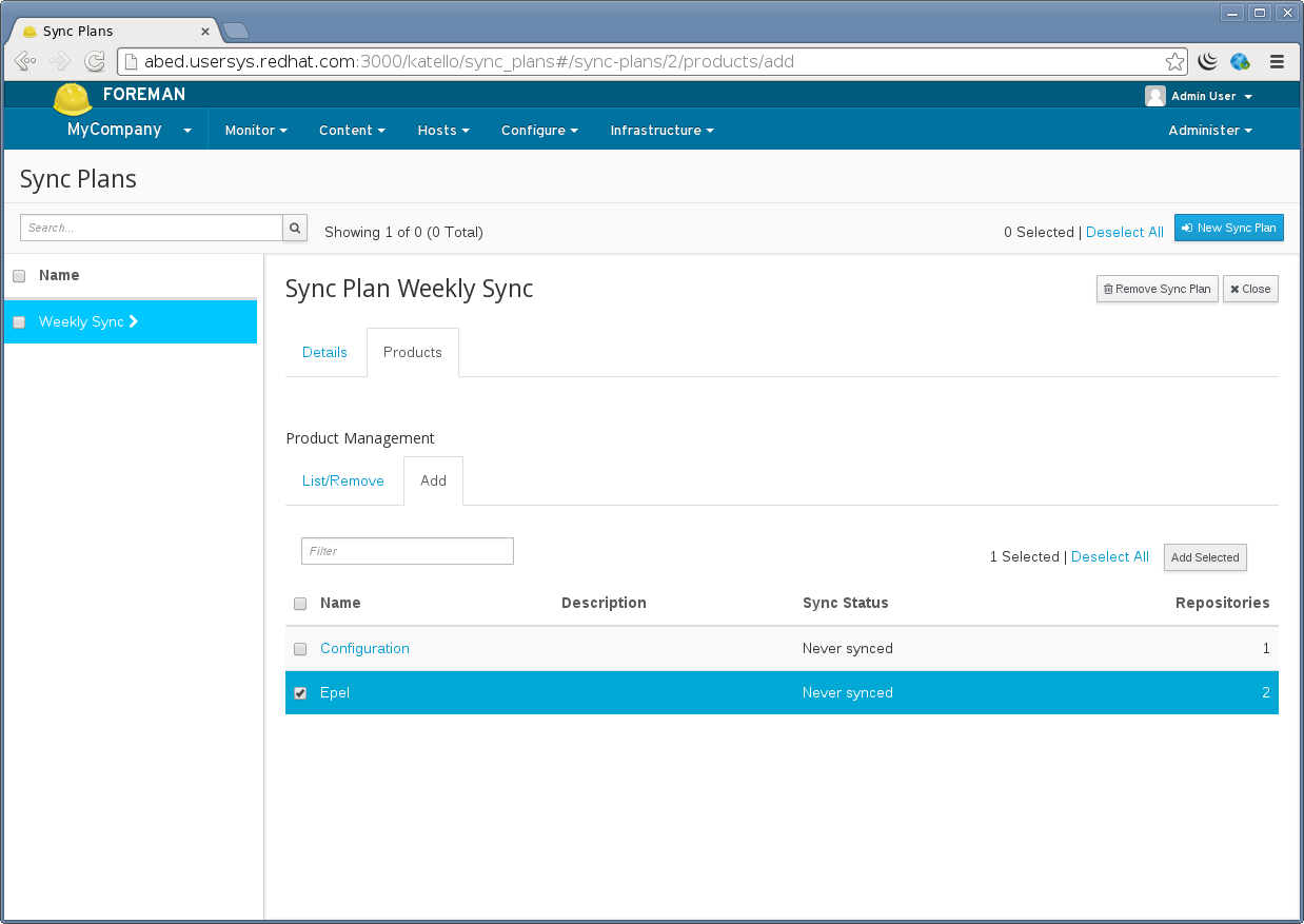 Creating a Sync Plan