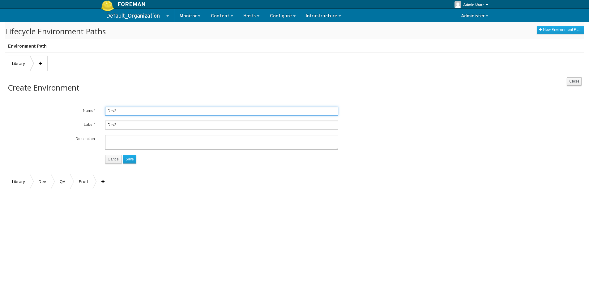 Create new lifecycle environment path