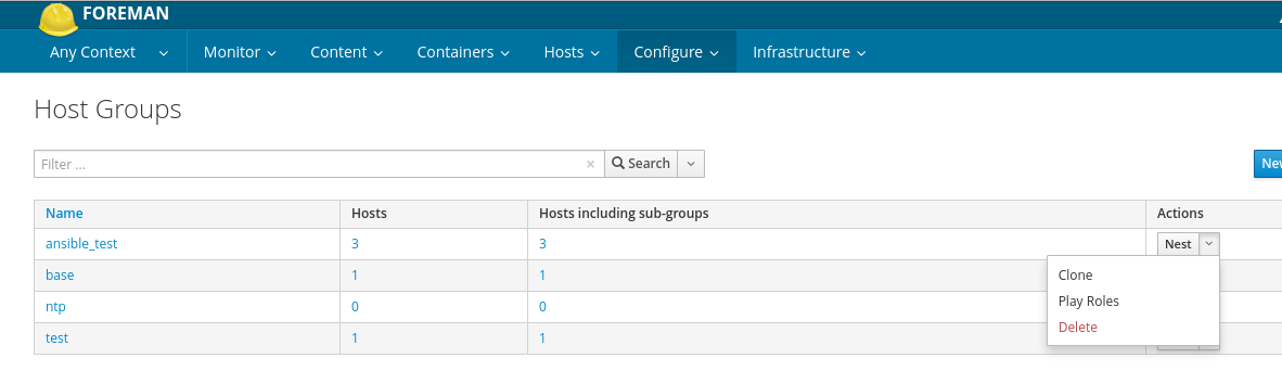 hostgroup role play